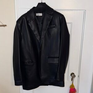 Mango Black Faux Leather Jacket
